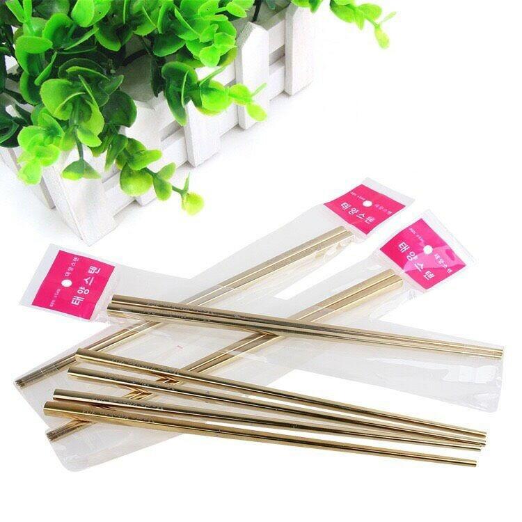 KOREAN CHOPSTICK (GOLD-23.5CM-1PAIR) - TOSERBA MEDAN