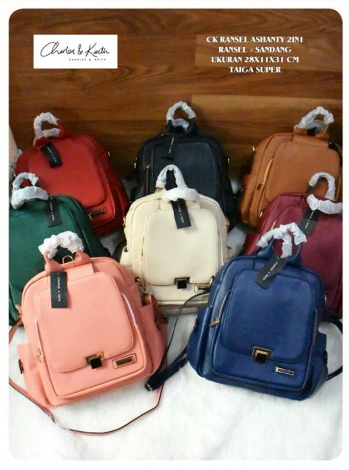 Tas Backpack Branded Wanita Cantik Berkelas CK RANSEL 3 IN 1 /TAS CK/TAS CHARLES AND KEITH