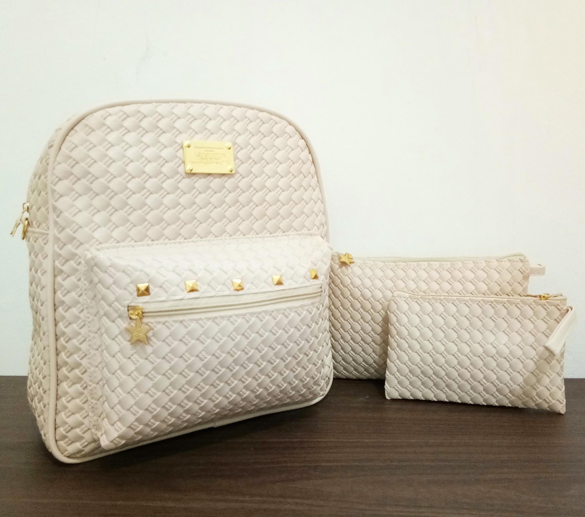 Kelebihan Pbs Tas Wanita Sling Bag 3 In 1 Black Terkini Daftar Athar Tas 3 in 1 Ransel Sling Bag Pouch Wanita Motif Anyam Tikar Syntetic