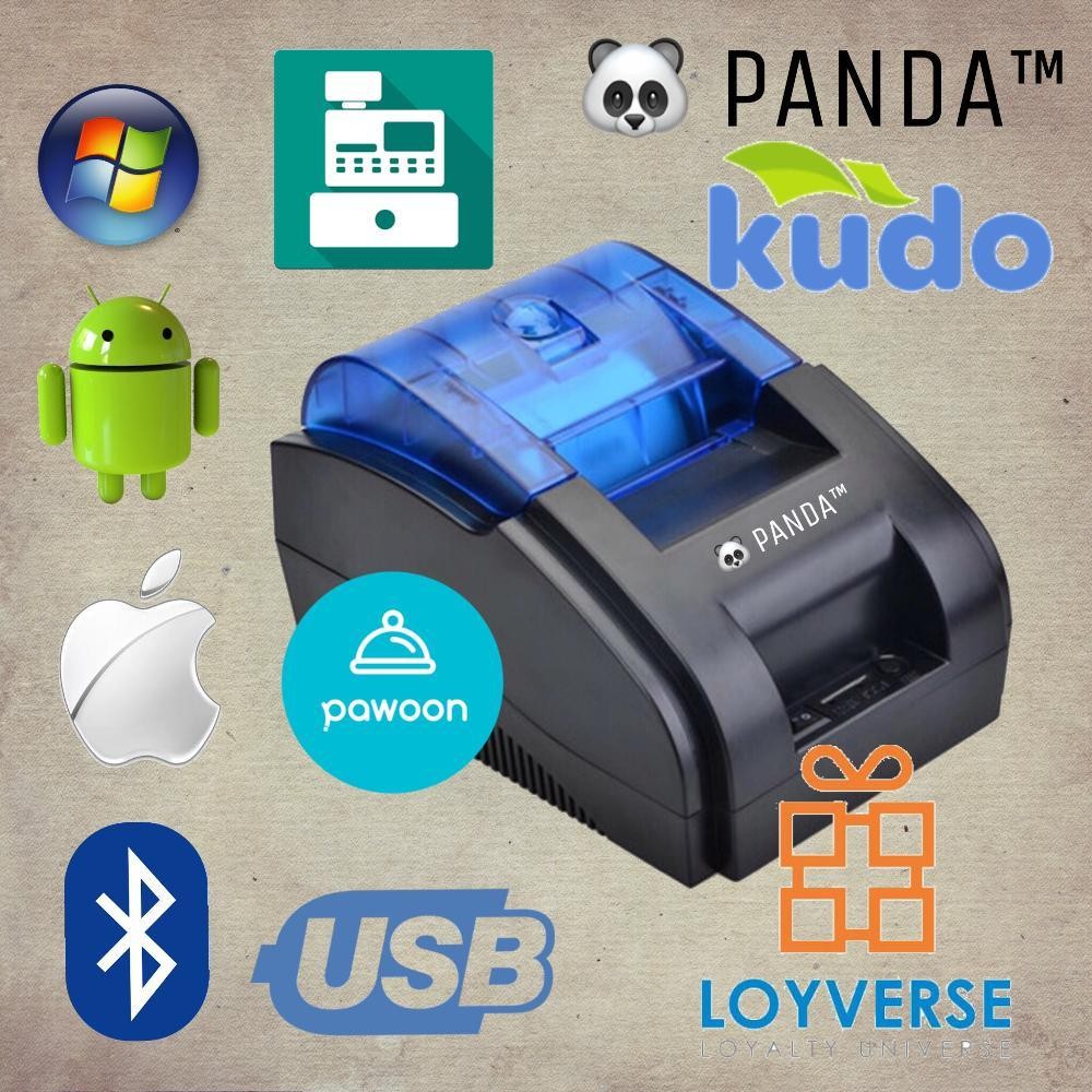PROMO........PRINTER KASIR-STRUK BLUETOOTH KERTAS 58MM PANDA PRJ-58D ADA CASH DRAWER-LACI RJ11 PORT SUPPORT ANDROID-IOS-WINDOWS BISA CETAK PPOB BTN-PAYTREN-DLL