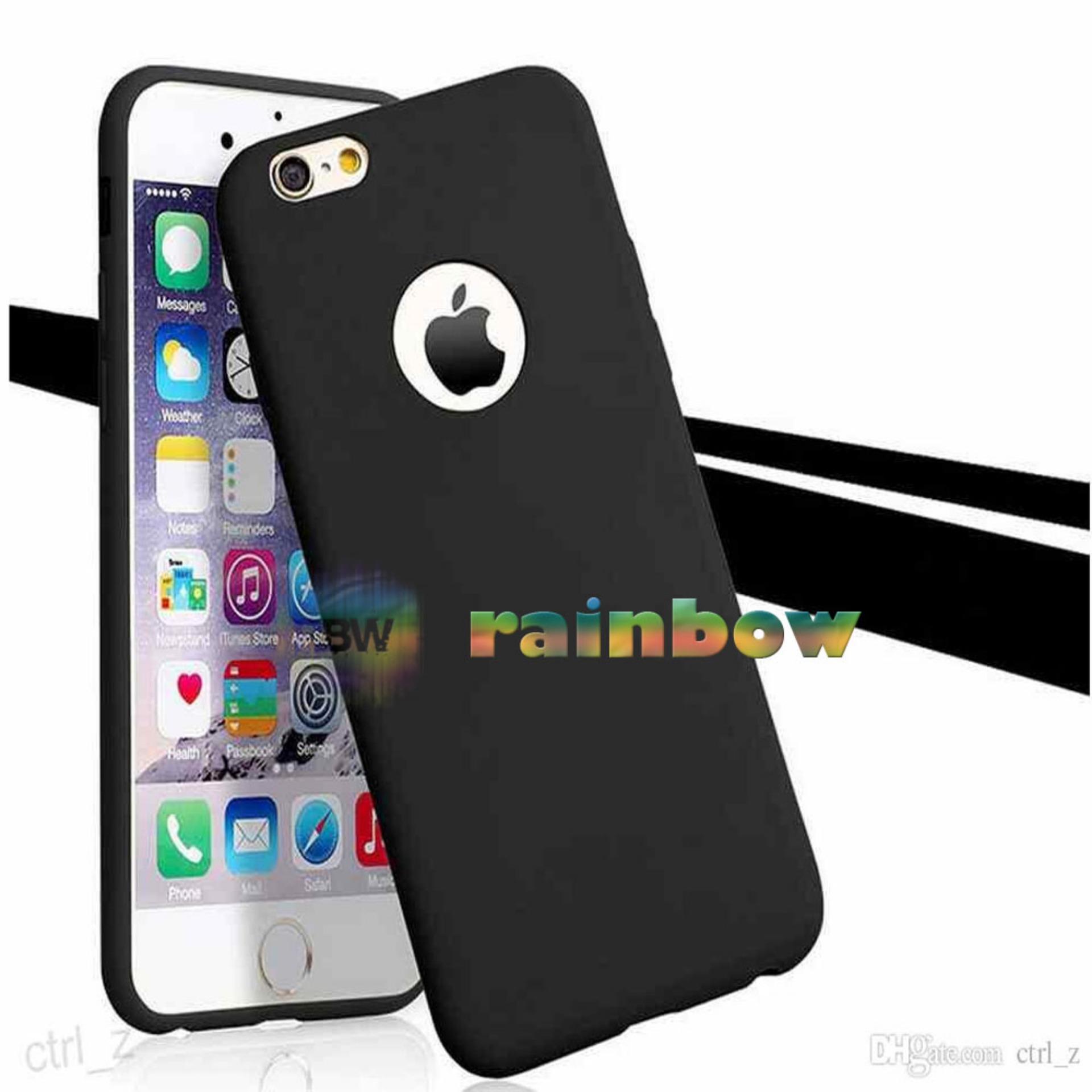 Lize Apple Iphone6 / Iphone 6 / Iphone 6G / Iphone 6S Ori Ukuran 4.7 inch / Softshell / Jelly Case / Soft Case / Soft Back Case / Silicone / Silicon / Silikon / Case Iphone / Case HP / Casing Handphone Iphone 6 - Hitam