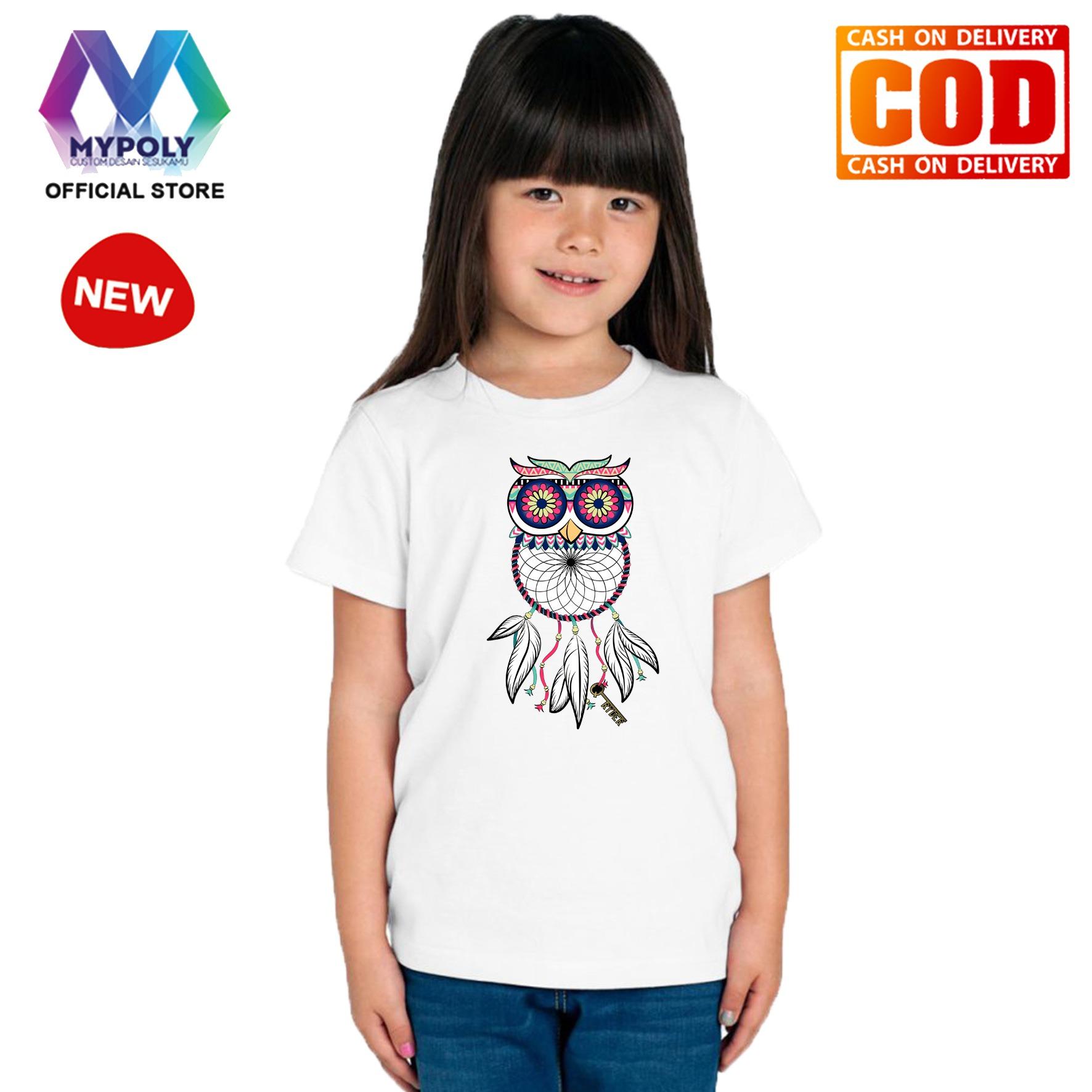 Kaos Premium Mypoly Anak Wanita AW / Baju Couple Family Keluarga / Tshirt distro / Fashion atasan / Kaos Animasi / Kaos Avengers/ Kaos Hero / Kaos Kartun / Kaos Cartoon / Kaos Anak Perempuan Owl Catcher