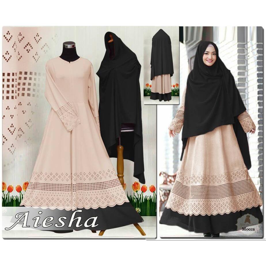 Humaira99 Gamis Syari Muslim Wanita Busui Dress Muslimah Atasan Aiesha