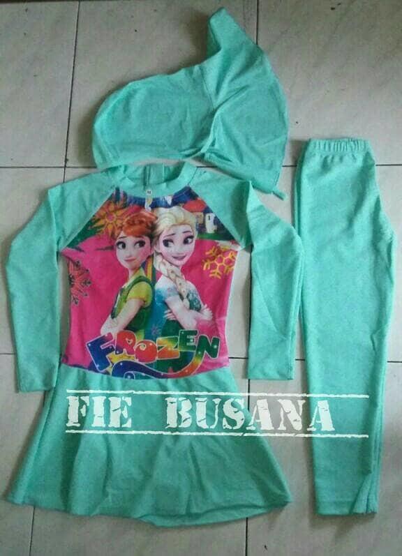 baju renang muslim anak frozen