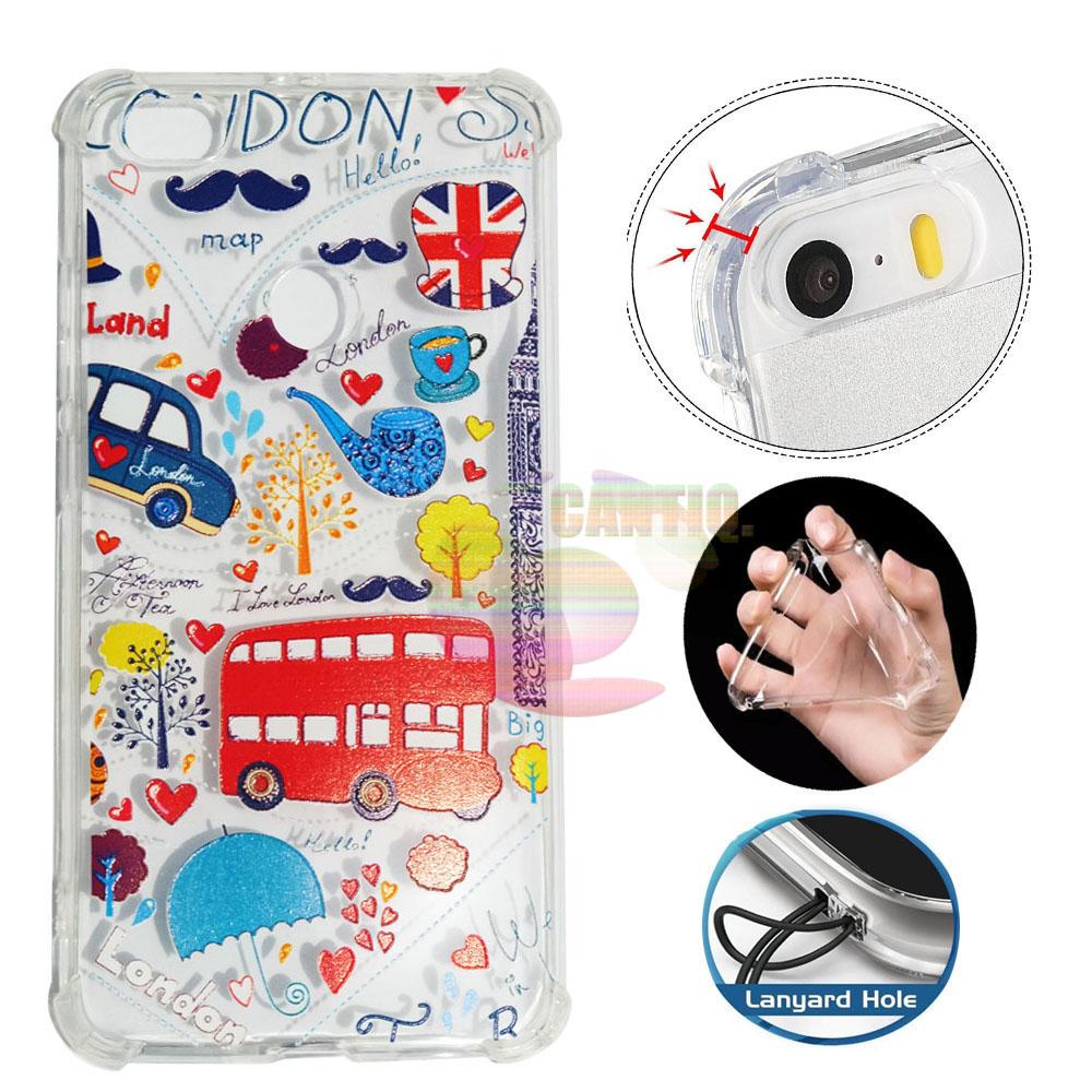 Icantiq Case Anti Crack 3D Xiaomi Redmi Note 5A Prime Case Luxury Animasi London Bus Softcase