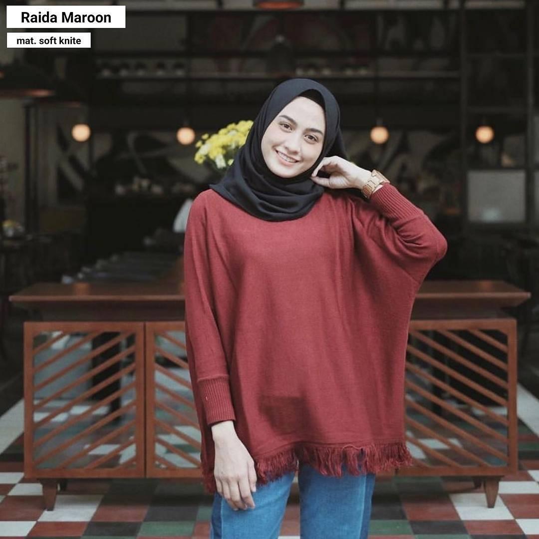 Cek Harga Baru Baju Muslim Original Rajut Sun Flower Reds Sweater Cek Harga Baru Baju Muslim Original Rajut Sun Flower Reds Sweater