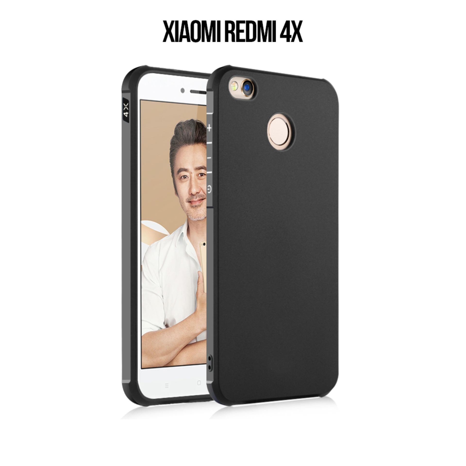 Case Xiaomi Redmi 4X COCOSE Drop resistance anti Shock Silicone Case Cover - Hitam