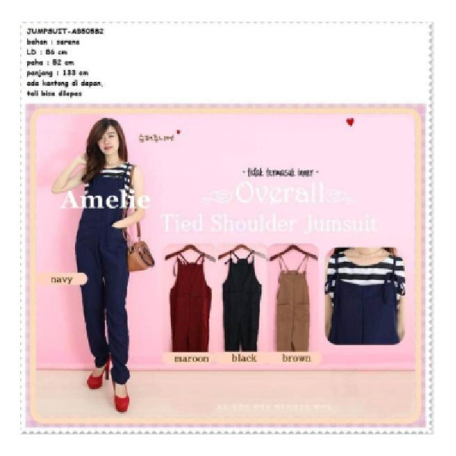 Overall Jumpsuit Montir Jumper Celana Panjang Kodok Korea Pants Import