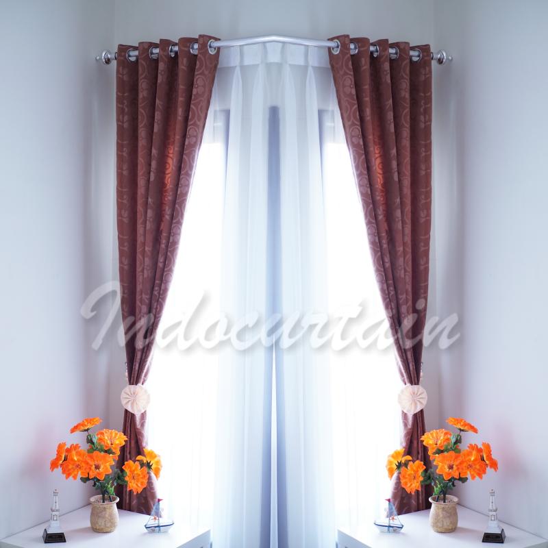 Detail Gambar Gorden / Gordyn / Hordeng / Tirai Embosh Tali Kupu-Kupu T200cm Terbaru