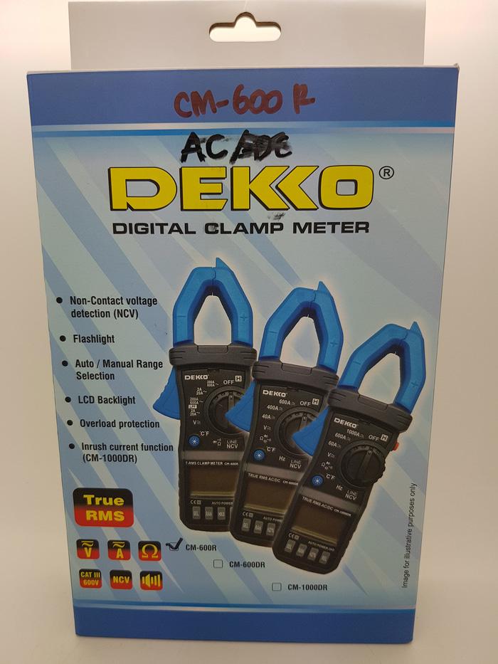 Clamp Meter AC ( Tang Ampere ) DEKKO CM-600R ( TRUE RMS ) Thermometer