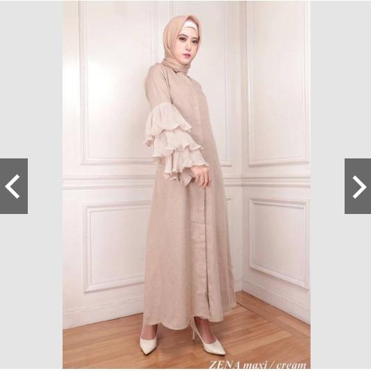 TotallyGreatShop Gamis Pesta Original Lengan Tangan Terompet (Foto Asli / Real Pic) - Syarie Busui - Fashion Busana Kondangan Muslimah - Kebaya Modern - Gaun Party Maxy Dress ihzena