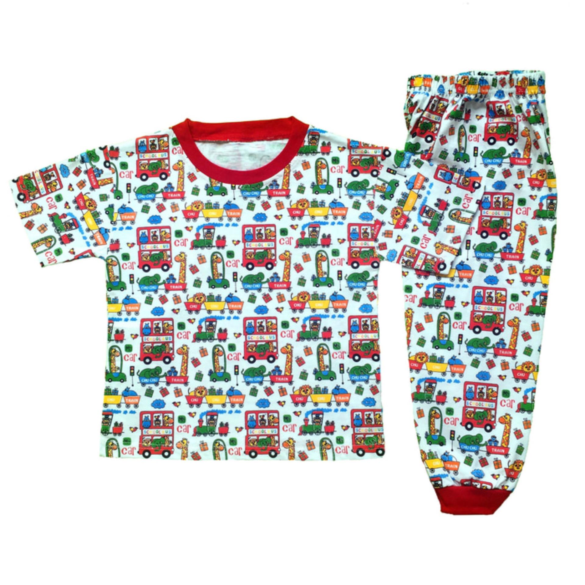 Setelan Baju Tidur Piyama Anak Laki -laki Lengan Pendek PB4-001