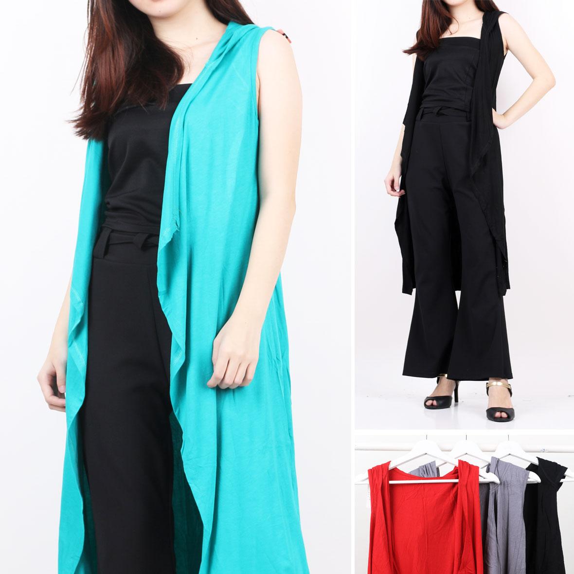 Oma Holley Fashion Cardiana Cardigan Sleeveless Polos 7 Warna-Size M