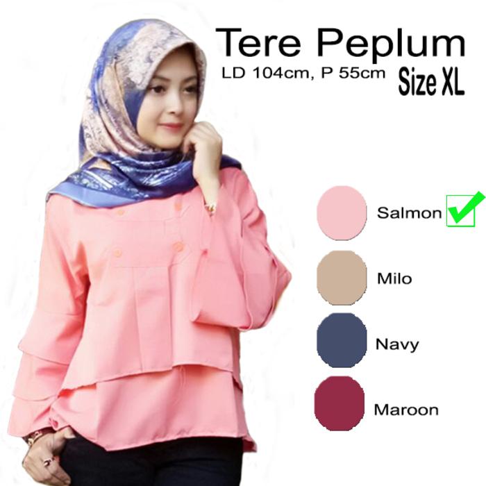 Baju Atasan Wanita - Tere Peplum - Blouse - Tunik - Baju Muslim
