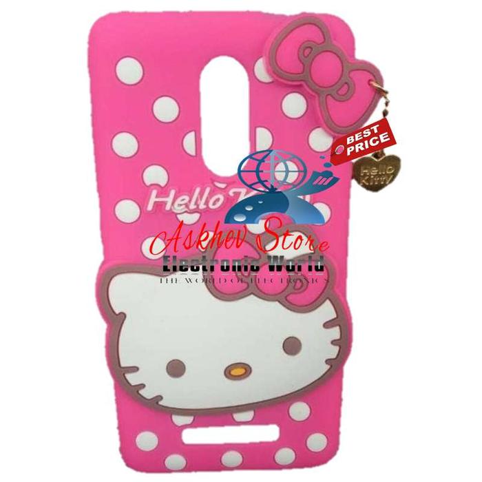 Case 4D karakter hello kitty polkadot Xiaomi Redmi Note 4x 3d boneka