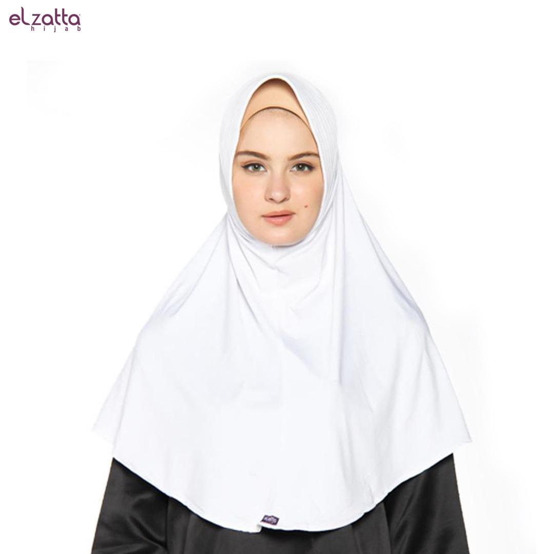 JILBAB INSTAN ELZATTA WARNA PUTIH E002 PUTIH