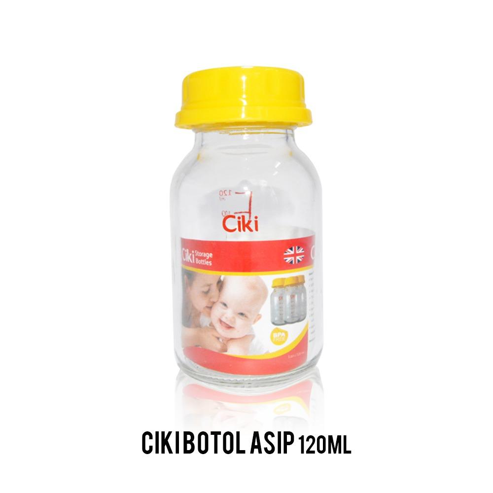 CIKI Botol Kaca ASI 120 ml / Botol ASI / Penyimpan ASI / Botol Kaca / Botol Susu Bayi