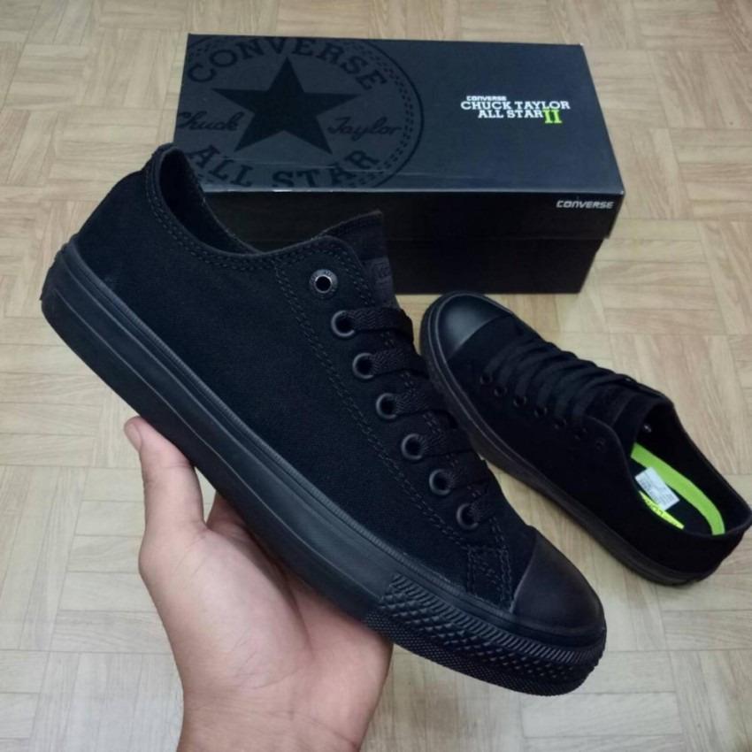 sepatu sneakers converse all star CT LOW CUT UNISEX-FULL BLACK