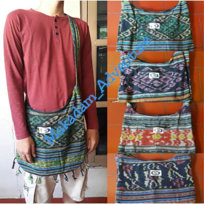 Tas Selempang Etnik Lombok Tas Slempang Rajut Kain Tenun - Ny9255