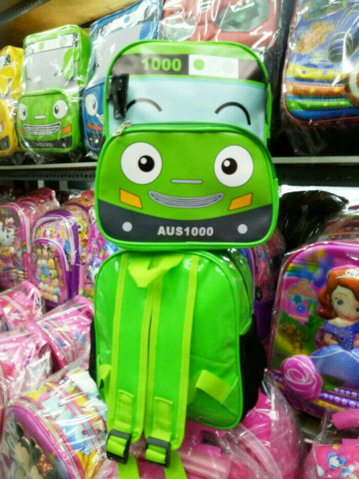 PROMO TAS ANAK MURAH RANSEL Sekolah PAUD Motif Bus Tayo Unik dan Lucu