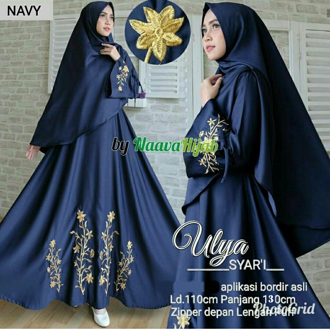 SM Grosir SM3003 Baju Muslim / Bahan Premium / Long Dress Gamis / Setelan Gamis / Gamis Syari / Baju Wanita / Gamis Cantik / Hijab Syari / Khimar / Lengan Terompet / Bordir