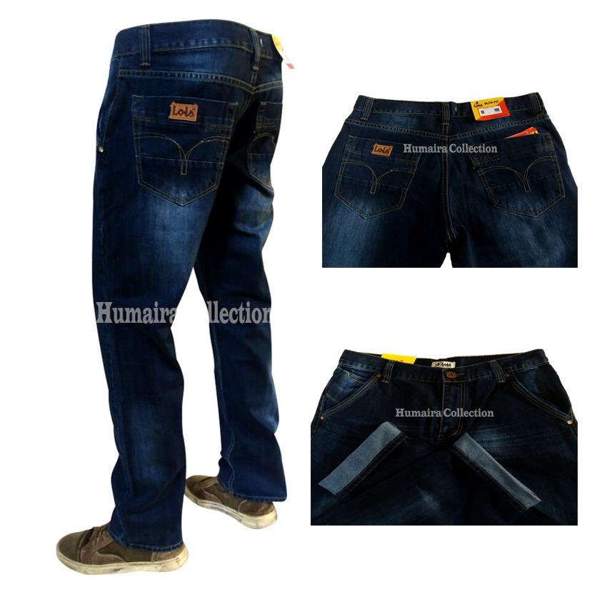 Celana panjang pria-Model Reguler / Jeans Pria Lois Standar Bahan Jeans Denim