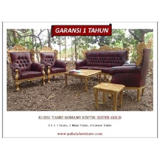 Kursi Tamu Jati Sofa Jati Romawi Rintik Super Gold SPECIAL EDITION!!!