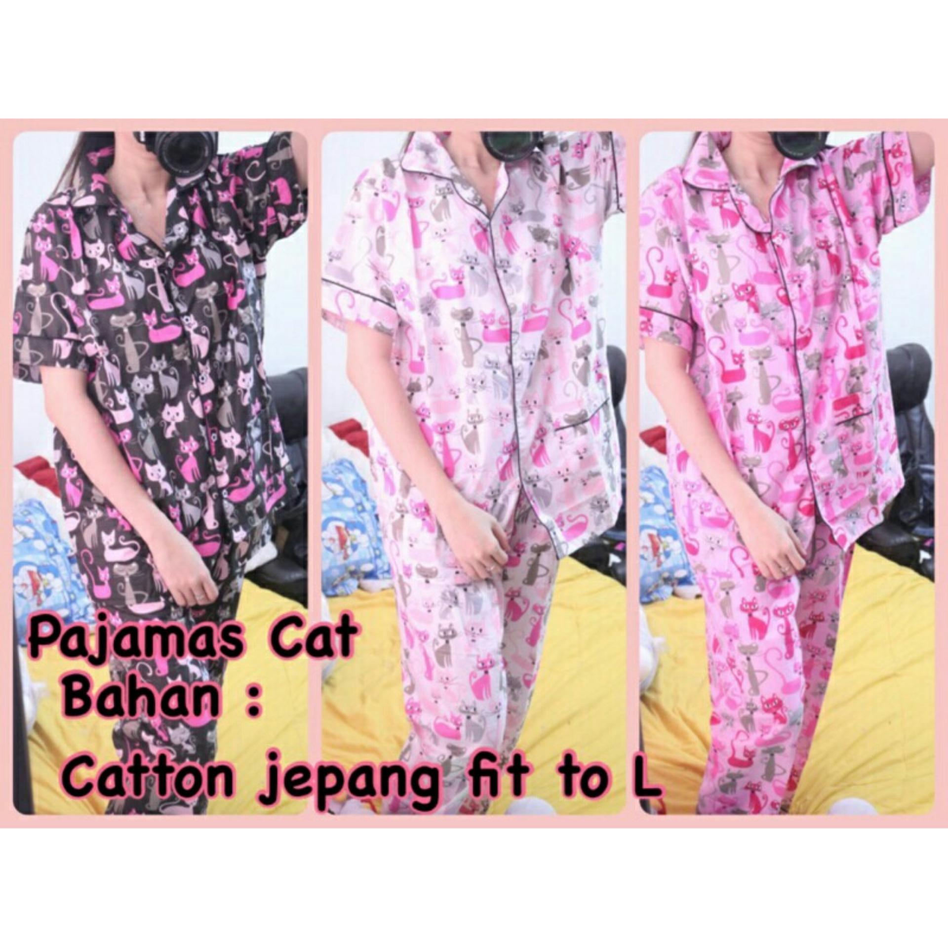 lunashop fashion wanita model piyama corak boneka lucu model terbaru dan terlaris