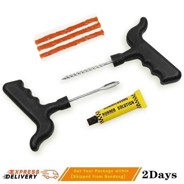 Soya Global Alat Tambal Ban Tubles Paket Lengkap Karet Tubeless Sepeda Motor Mobil Aksesoris Toyota Honda Suzuki Mitzubishi Daihatsu