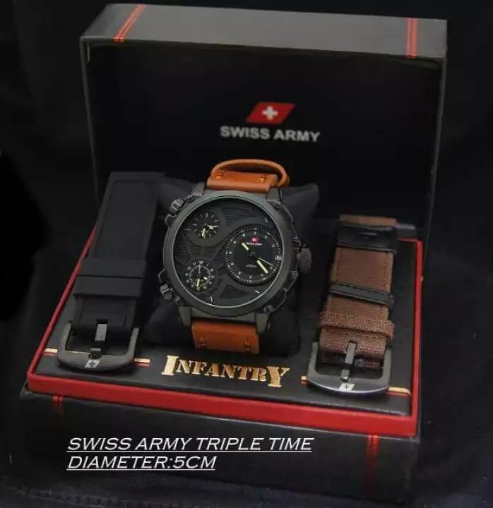 Swiss Army Infantry Full Set-Jam Tangan Pria TERBARU