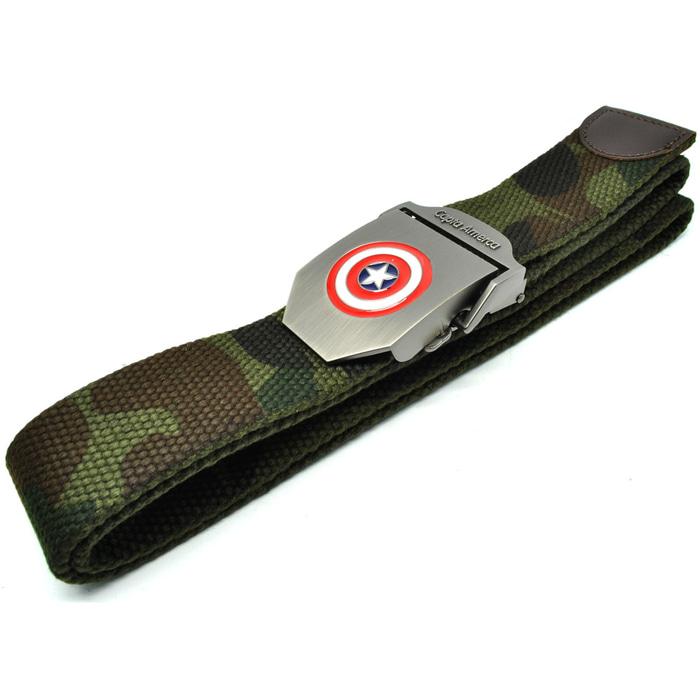 Ikat Pinggang Pria Canvas Buckle Belt Amerca - Camouflage