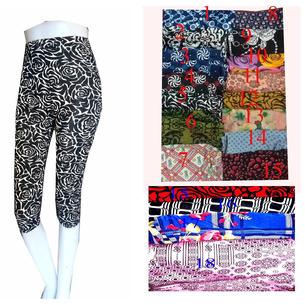 LEGGING MOTIF DEWASA PENDEK - JUMBO -3 PCS