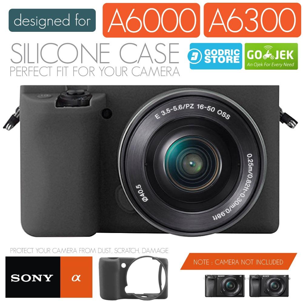 Godric Silicone Sony Alpha A6000 A6300 Silikon Case / Sarung Silicon Kamera Mirrorless - Hitam