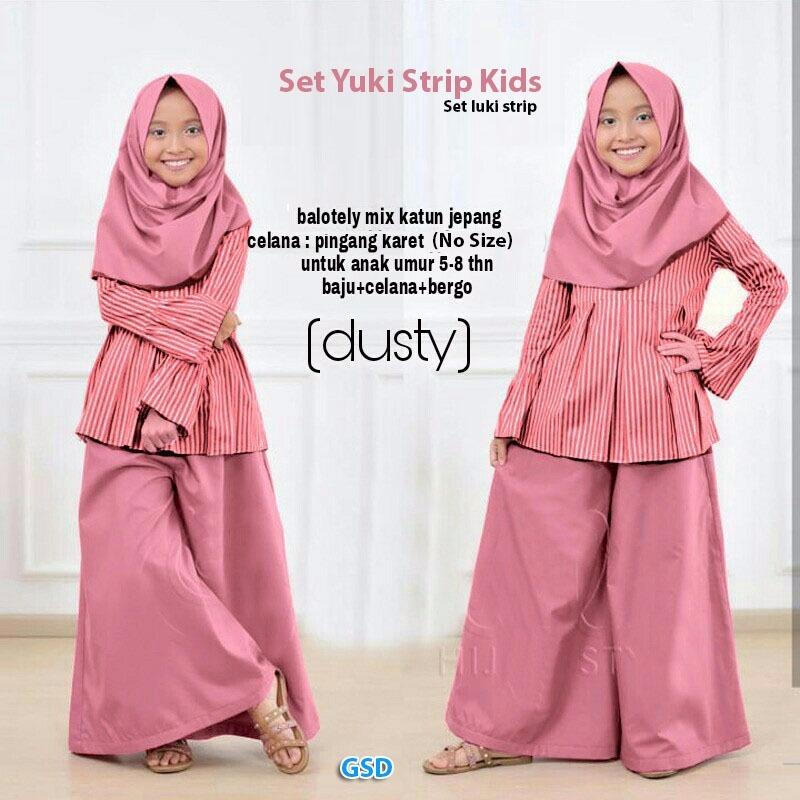 Wow keren - Baju muslim anak / gamis anak / maxi anak / dress anak / jilbab anak / syarii anak Yuki