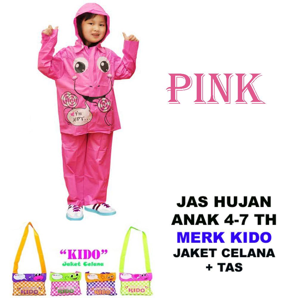 Kido Jas Hujan Anak Motif Gambar Lucu Pink Lazada Indonesia