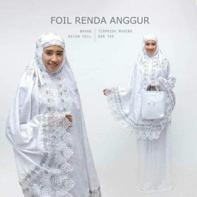 STELAN MUKENA KATUN FOIL RENDA BORDIR