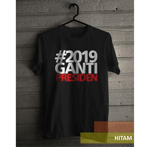 KAOS TSHIRT GANTI PRESIDEN 2019 COMBED 30S DISTRO