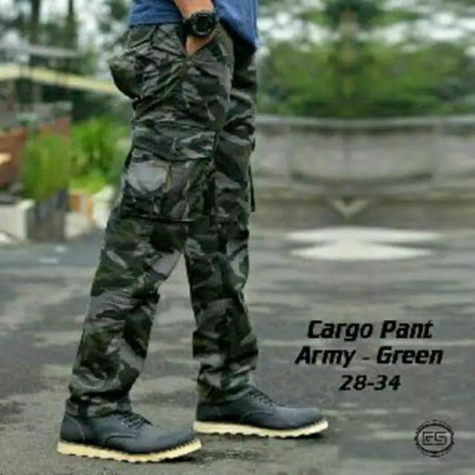 Celana panjang cargo loreng army / celana cargo tentara