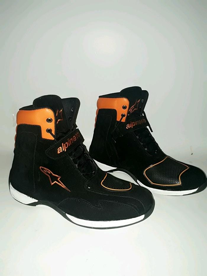 Sepatu Alpinestar Drag Touring Terbaru 2017 / Sepatu Drag Hitam Orange