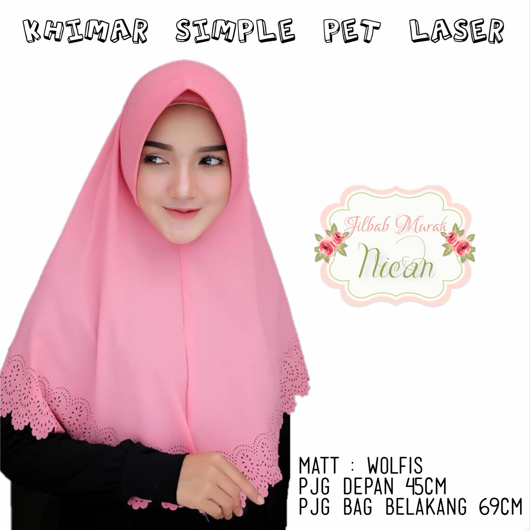 Jilbab instan Khimar simple pet laser