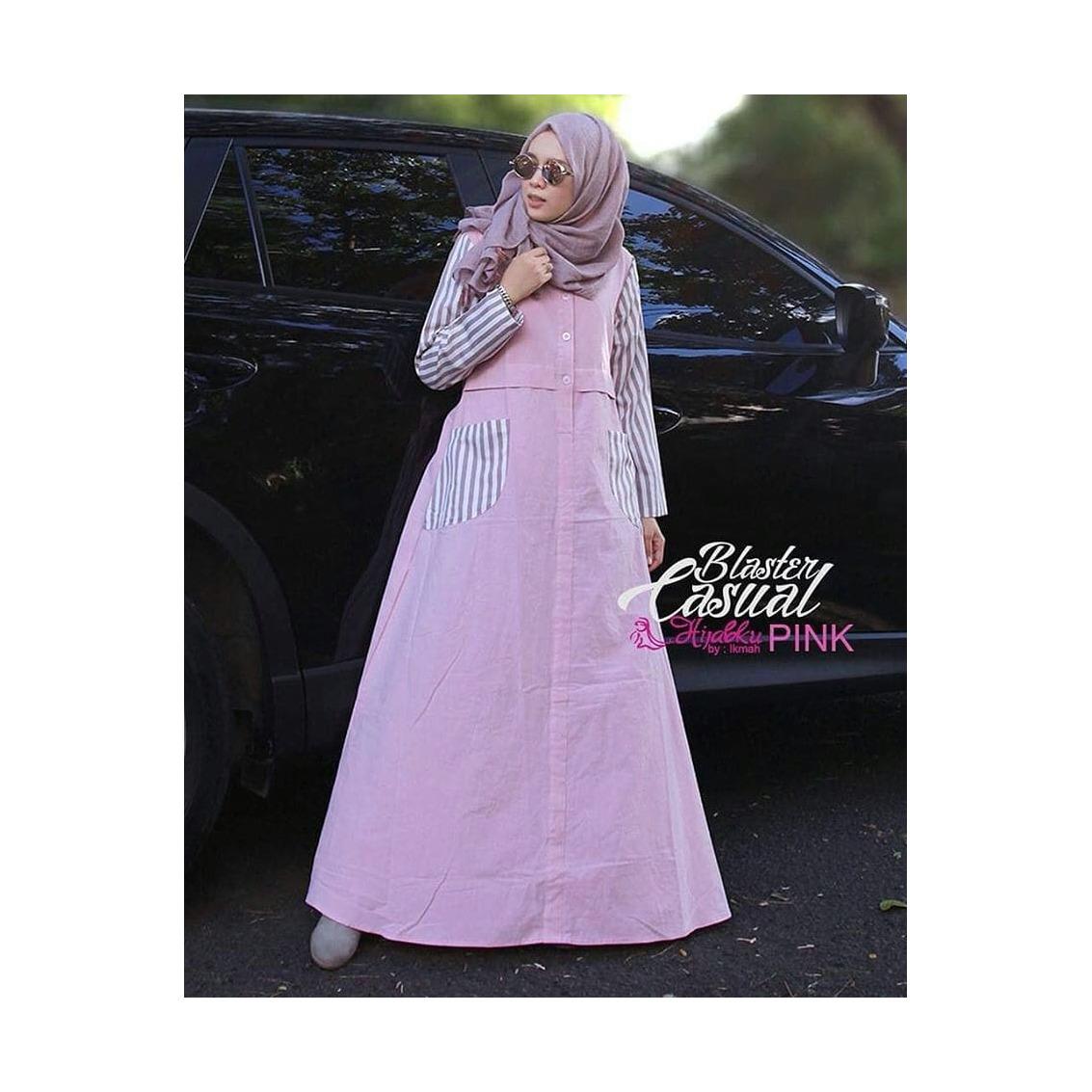 Baju Blaster Casual Maxi Dress Panjang Balotelly Hijab Casual Pakaian Muslim Wanita Muslim Modern Terbaru Termurah 2018