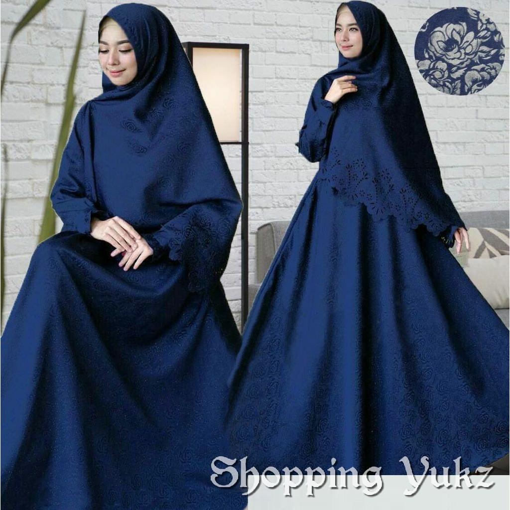 Shopping Yukz Baju Gamis Dress Muslim Syari Wanita RESYIA Emboss+Laser ( Dapat Jilbab ) / Hijab Muslimah / Baju Muslimah Wanita / Syari Syari'i Muslim / Gaun Muslim / Long Dress Muslimah Wanita