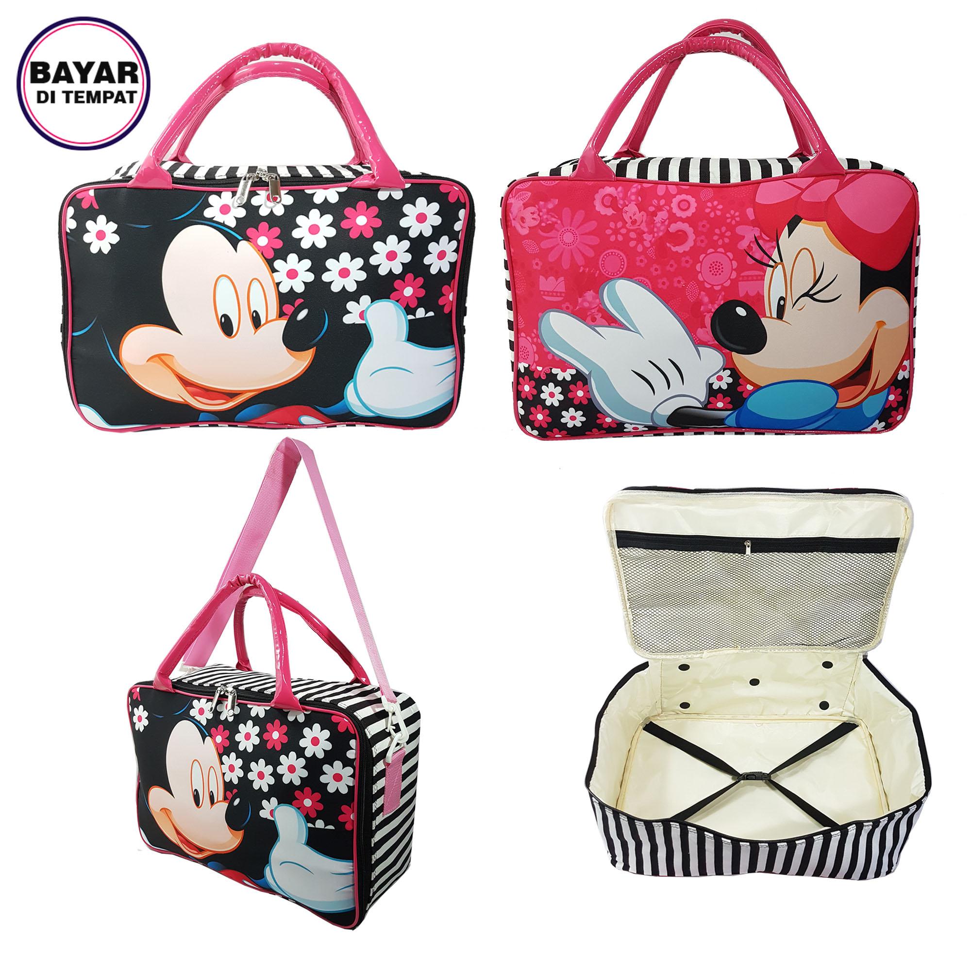 MOJI Travel Bag Koper Kanvas Anak Gambar Mickey & Minnie
