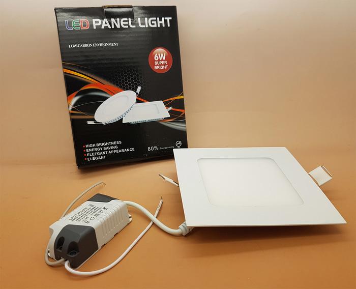 ORIGINAL - Led Panel 6 watt light Model KOTAK Merk SANLY ( NYALA SUPER BRIGHT )