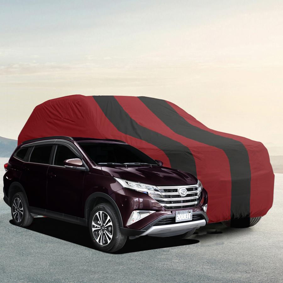 Fitur Vanguard Body Cover Penutup Mobil Rush 2018 Merah Hitam