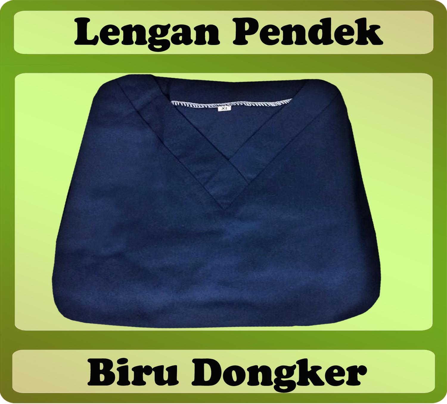 Baju Oka, Baju Jaga, Baju Dokter Lengan Pendek Warna Biru Dongker