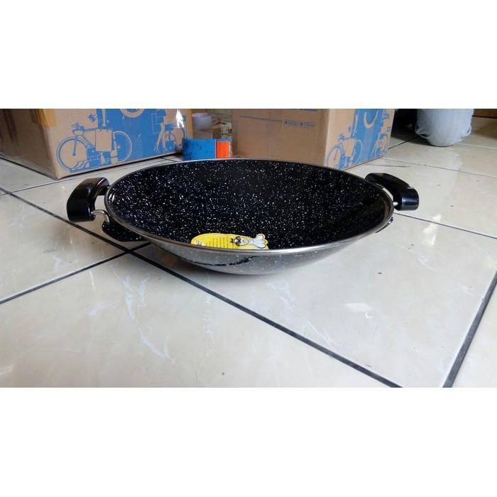 Wajan Enamel Marble Royal Wok Panda Maspion 40 Cm - Jjk7oz