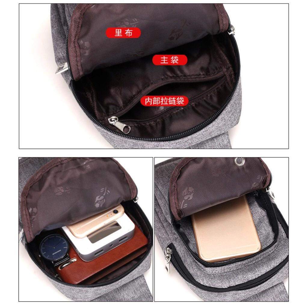 Tas Slempang Pria Casual Port Earphone Januari 2019 - 5 Tas Slempang Pria Casual Port Earphone - 5