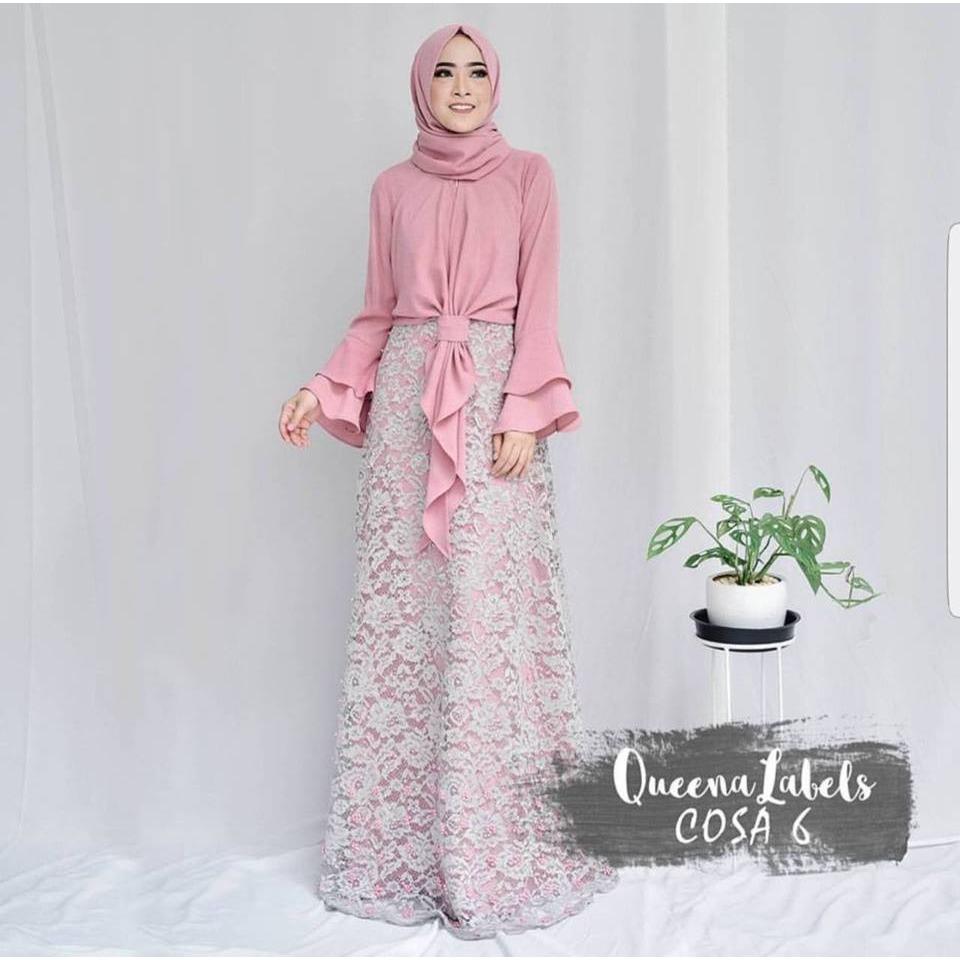 baju setelan muslim remaja COSA SET top skirt