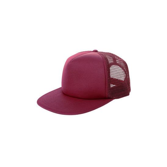 Azljaya - Topi Trucker Baseball Pria Jaring Polos Merah Marun